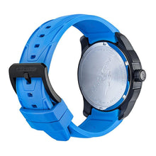 Carica l&#39;immagine nel visualizzatore di Gallery, ALPINESTARS TECH WATCH 3 HANDS BLACK STAINLESS STEEEL CASE - BLUE ACCENT WITH INTEGRATED SILICONE STRAP
