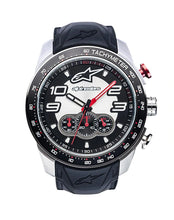 Carica l&#39;immagine nel visualizzatore di Gallery, ALPINESTARS TECH CHRONO WATCH SATINED STAINLESS STEEL CASE WITH INTEGRATED PREMIUM SILICONE STRAP 1037 BLK STEEL
